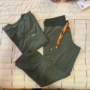 FIGS scrubs zamora joggers & catarina scrub top olive